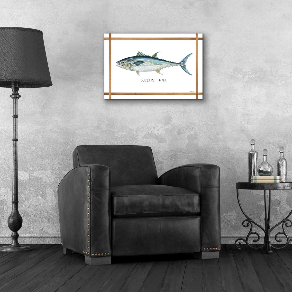 Epic Art 'Bluefin Tuna on White' by Cindy Jacobs, Acrylic Glass Wall Art,24x16