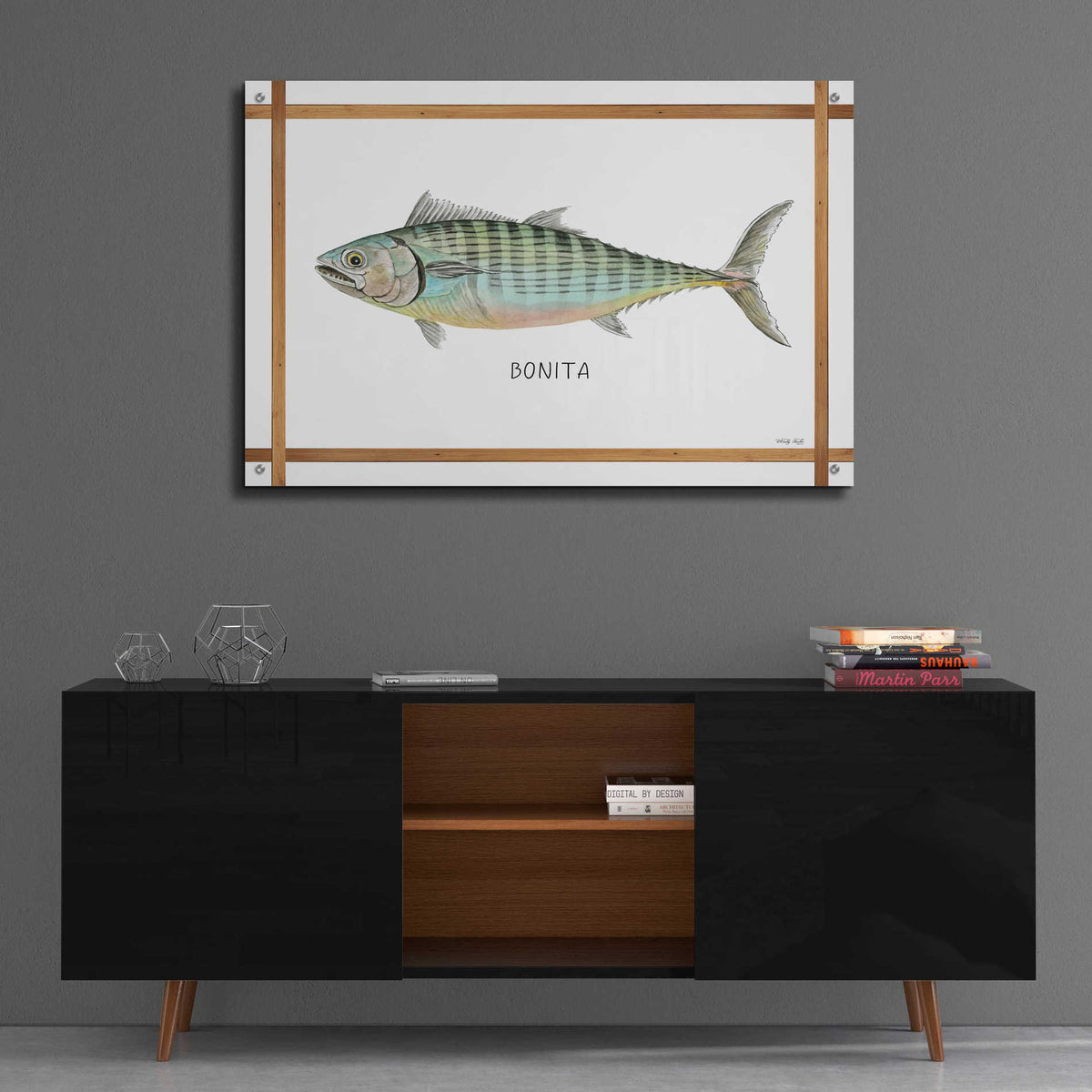 Epic Art 'Bonita on White' by Cindy Jacobs, Acrylic Glass Wall Art,36x24