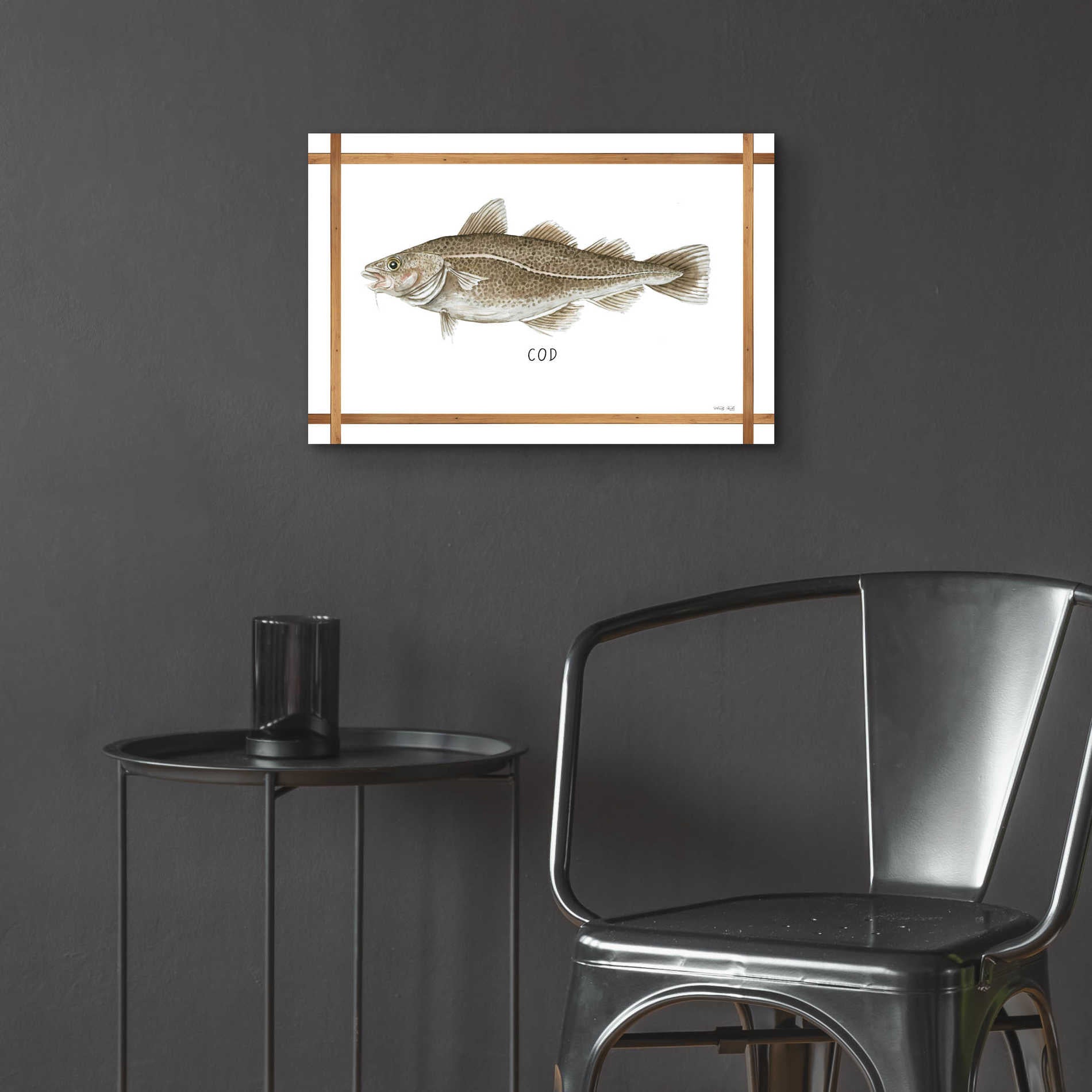 Epic Art 'Cod on White' by Cindy Jacobs, Acrylic Glass Wall Art,24x16