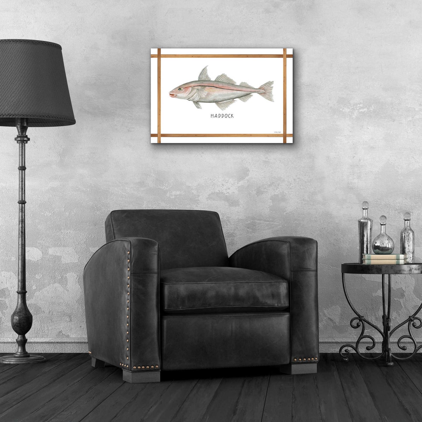 Epic Art 'Haddock on White' by Cindy Jacobs, Acrylic Glass Wall Art,24x16