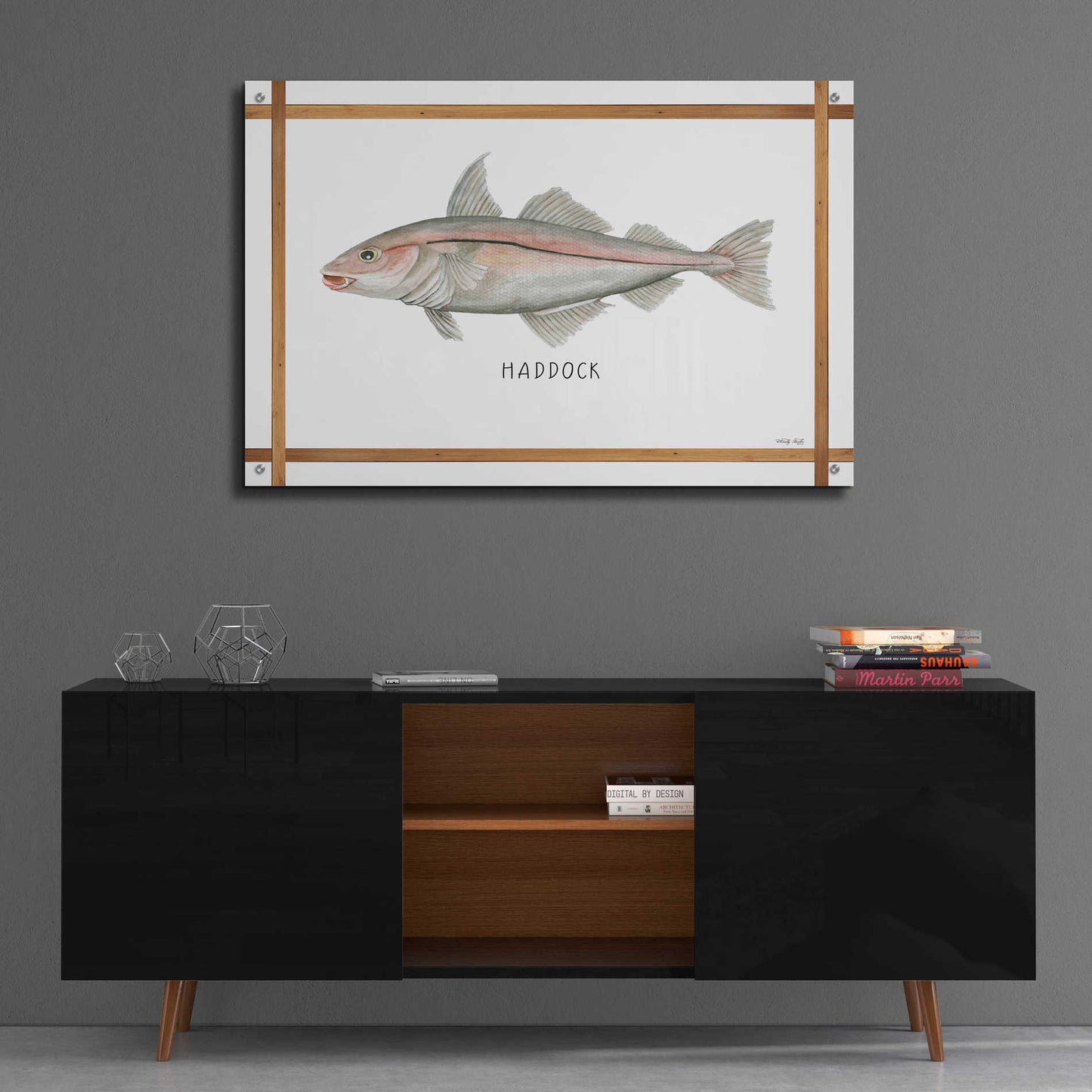 Epic Art 'Haddock on White' by Cindy Jacobs, Acrylic Glass Wall Art,36x24