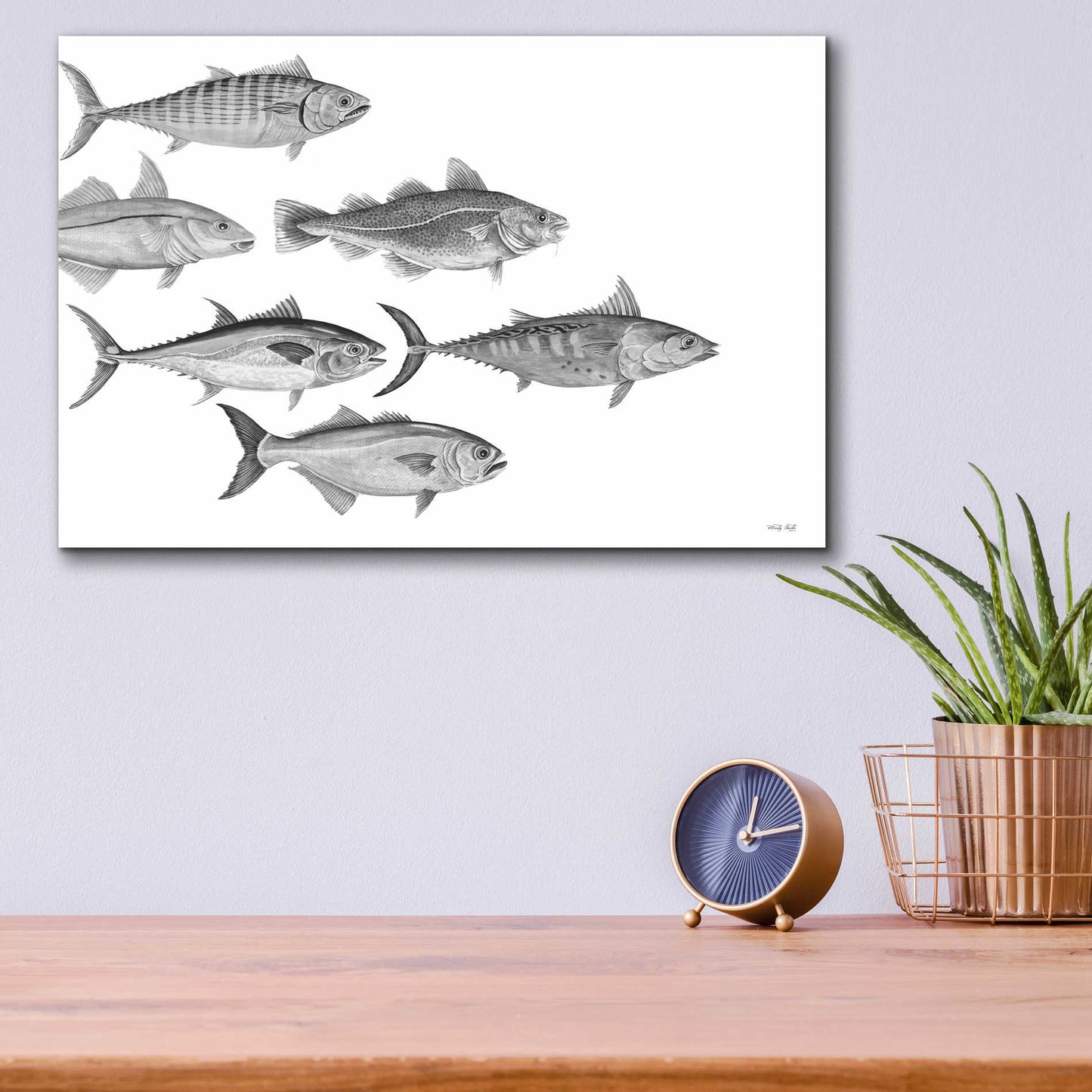 Epic Art 'Variety of Fish I' by Cindy Jacobs, Acrylic Glass Wall Art,16x12