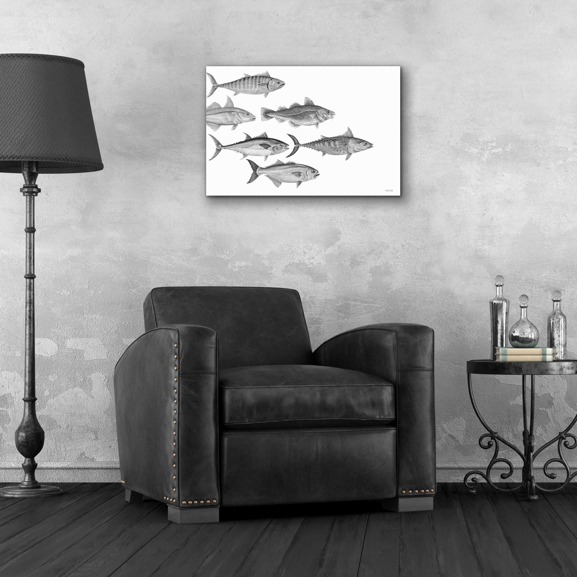 Epic Art 'Variety of Fish I' by Cindy Jacobs, Acrylic Glass Wall Art,24x16