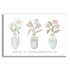 Epic Art 'Faith, Hope, Love Flower Vases' by Cindy Jacobs, Acrylic Glass Wall Art