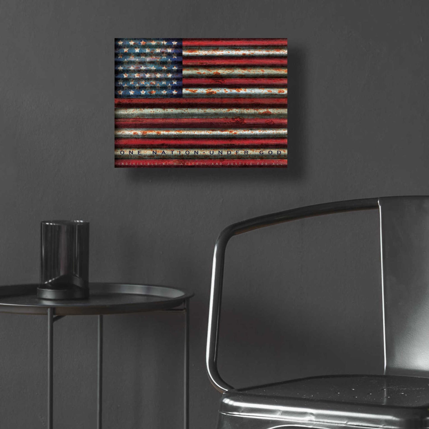 Epic Art 'One Nation Under God on Metal' by Cindy Jacobs, Acrylic Glass Wall Art,16x12