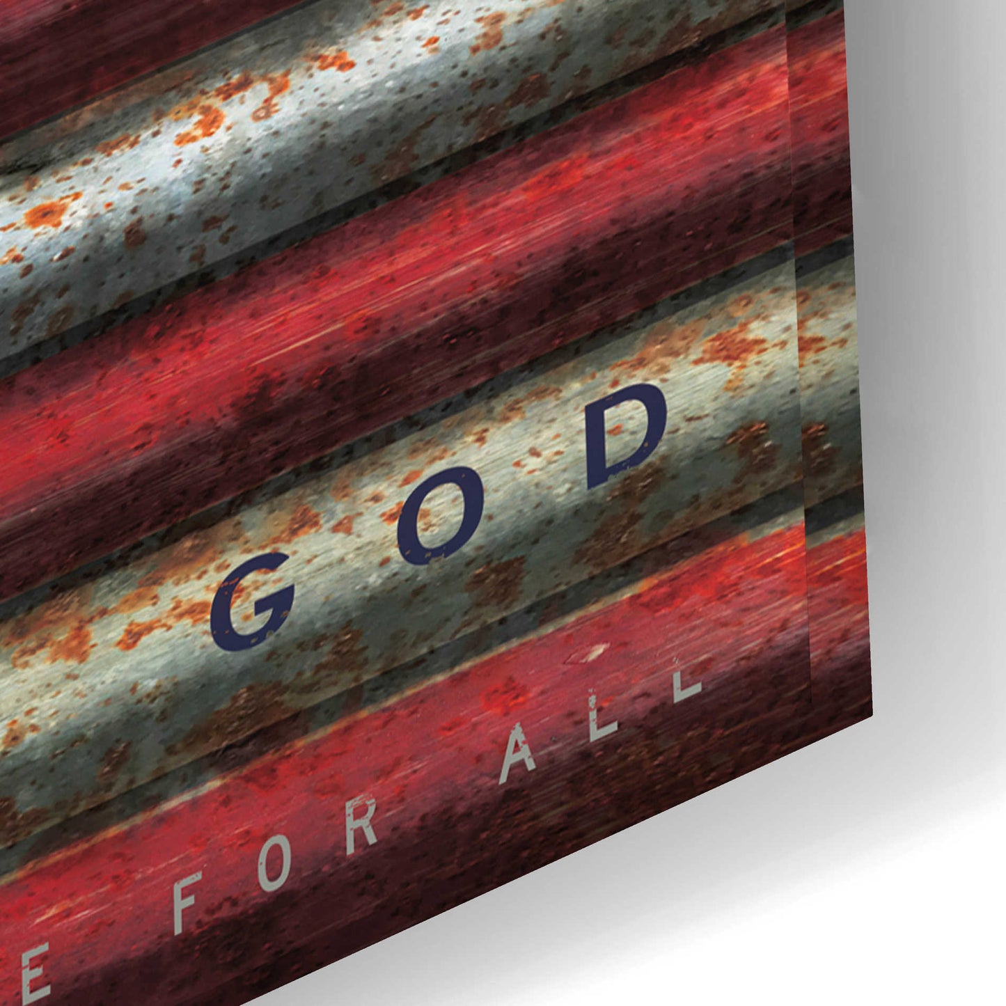 Epic Art 'One Nation Under God on Metal' by Cindy Jacobs, Acrylic Glass Wall Art,24x16