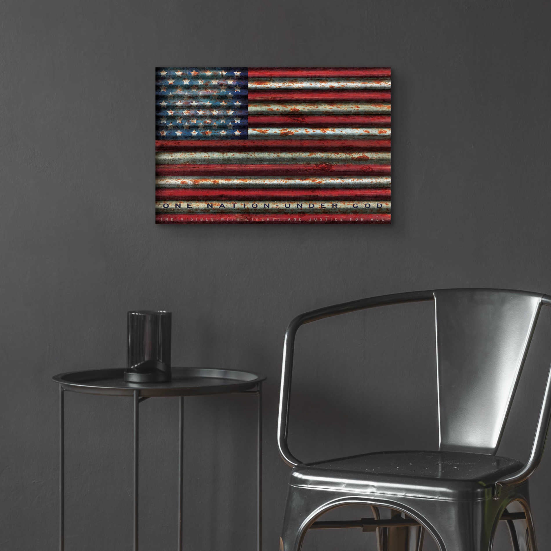 Epic Art 'One Nation Under God on Metal' by Cindy Jacobs, Acrylic Glass Wall Art,24x16