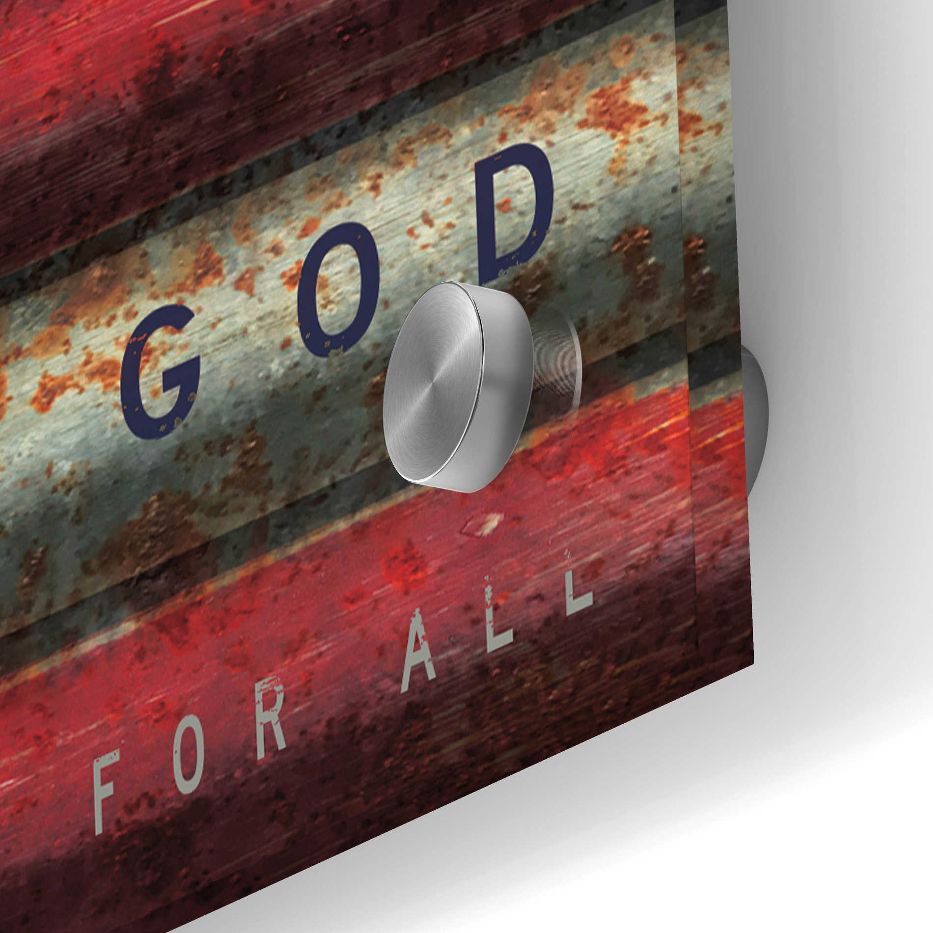 Epic Art 'One Nation Under God on Metal' by Cindy Jacobs, Acrylic Glass Wall Art,36x24