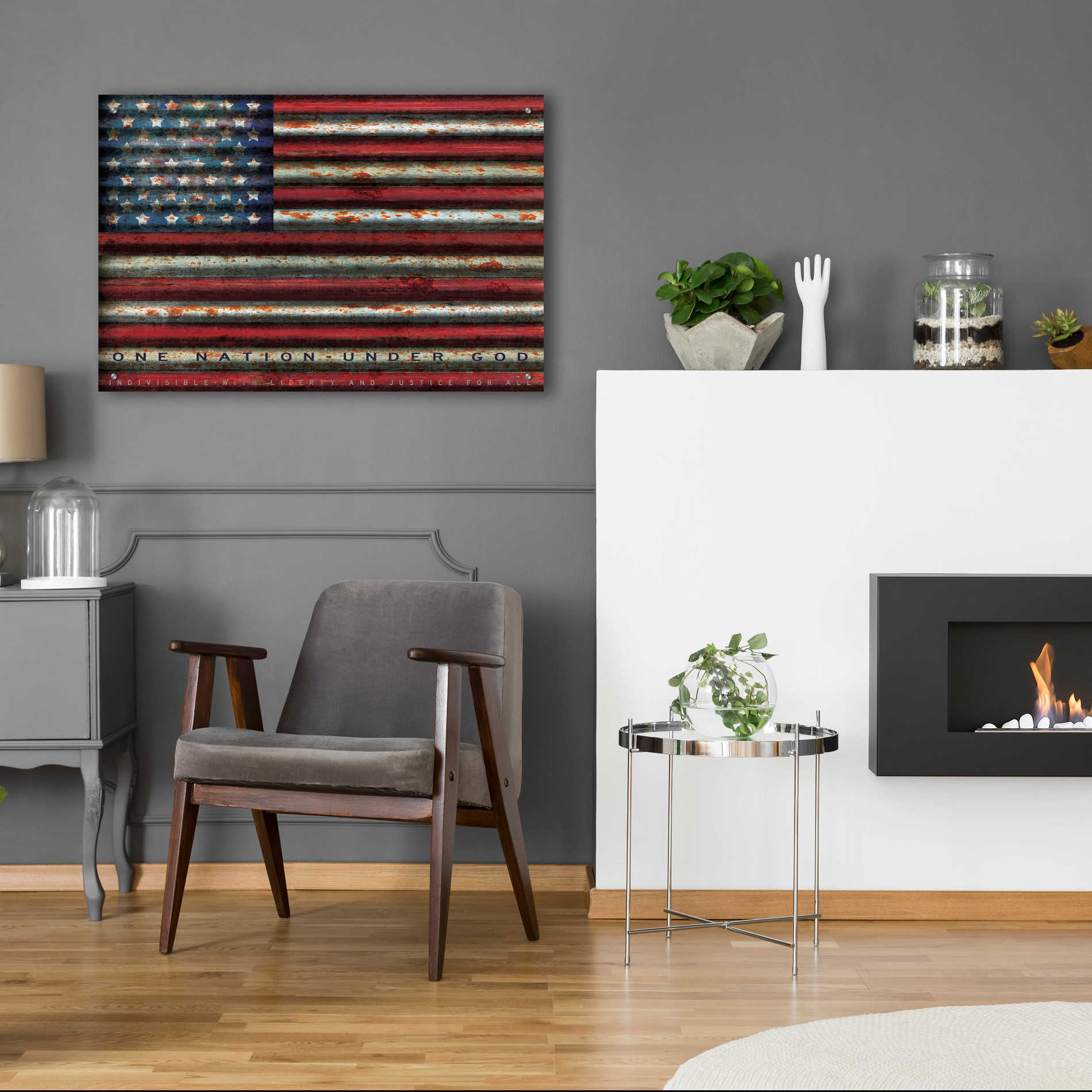 Epic Art 'One Nation Under God on Metal' by Cindy Jacobs, Acrylic Glass Wall Art,36x24