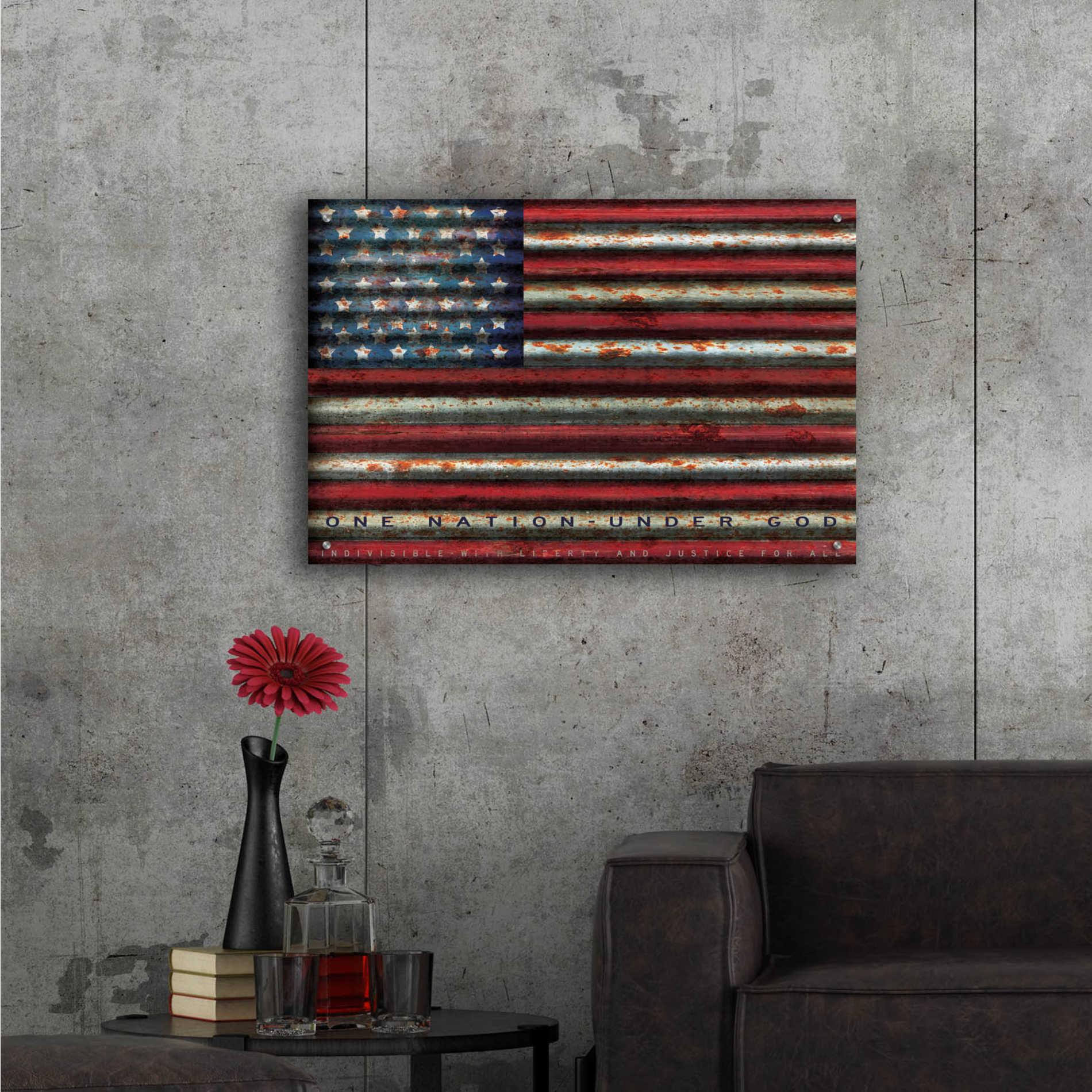 Epic Art 'One Nation Under God on Metal' by Cindy Jacobs, Acrylic Glass Wall Art,36x24