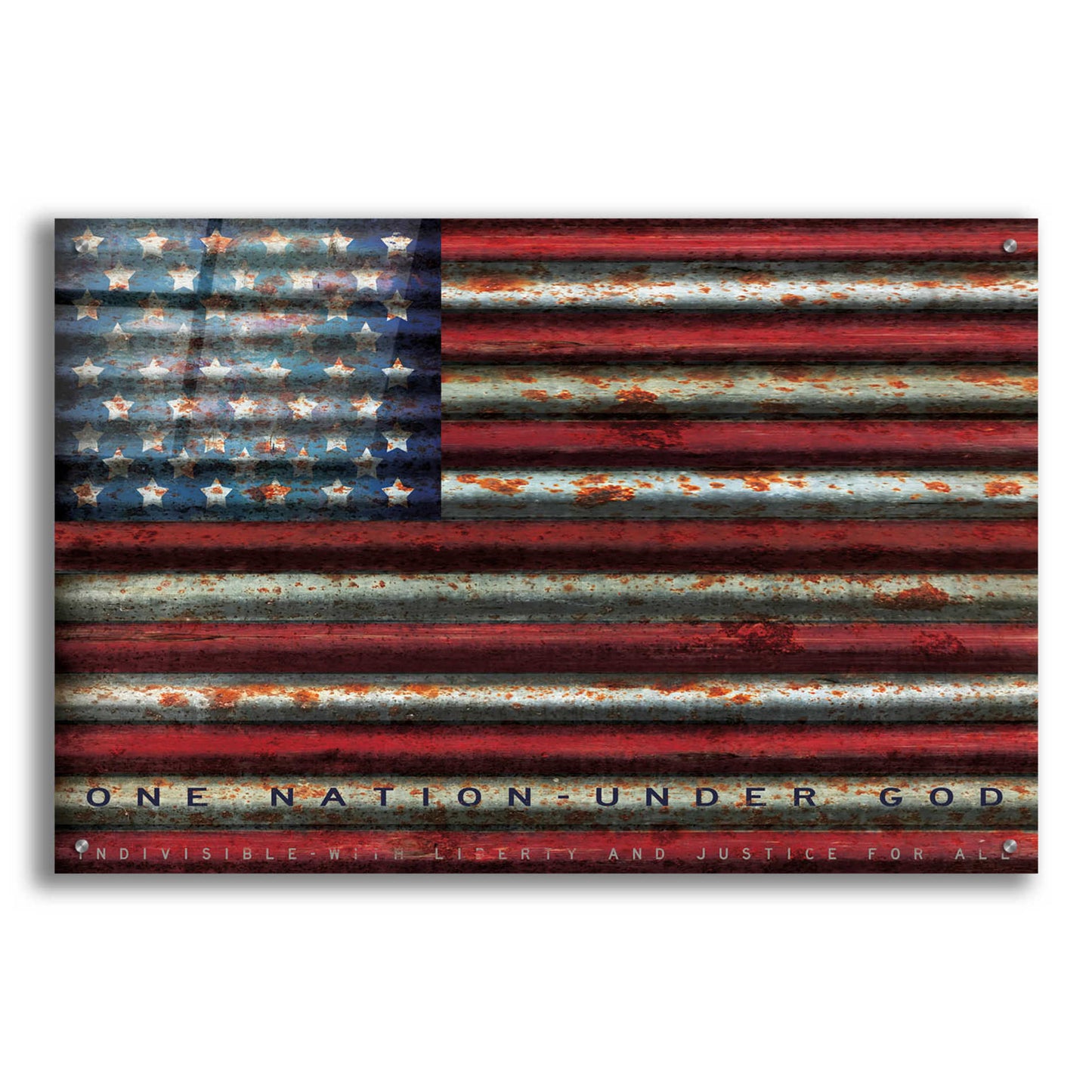 Epic Art 'One Nation Under God on Metal' by Cindy Jacobs, Acrylic Glass Wall Art,36x24