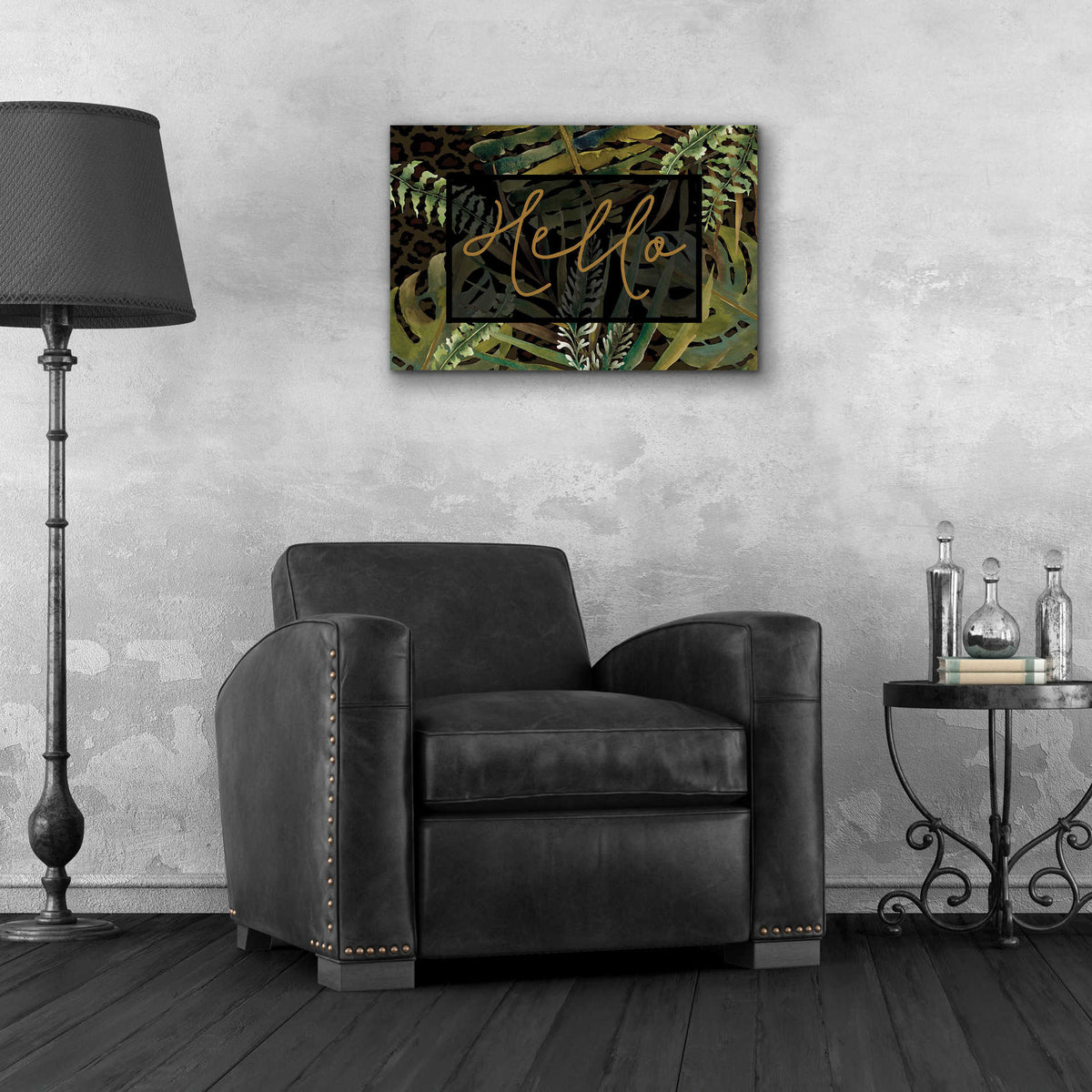 Epic Art 'Tropical Hello' by Cindy Jacobs, Acrylic Glass Wall Art,24x16