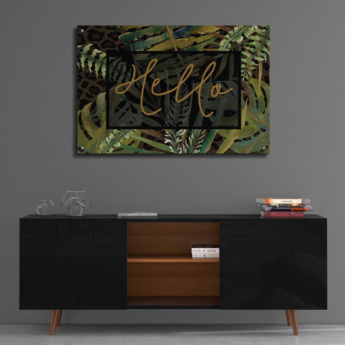 Epic Art 'Tropical Hello' by Cindy Jacobs, Acrylic Glass Wall Art,36x24