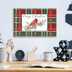 Epic Art 'Merry Christmas Cardinal' by Cindy Jacobs, Acrylic Glass Wall Art,16x12