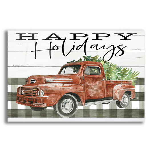 Epic Art 'Happy Holidays Truck' by Cindy Jacobs, Acrylic Glass Wall Art