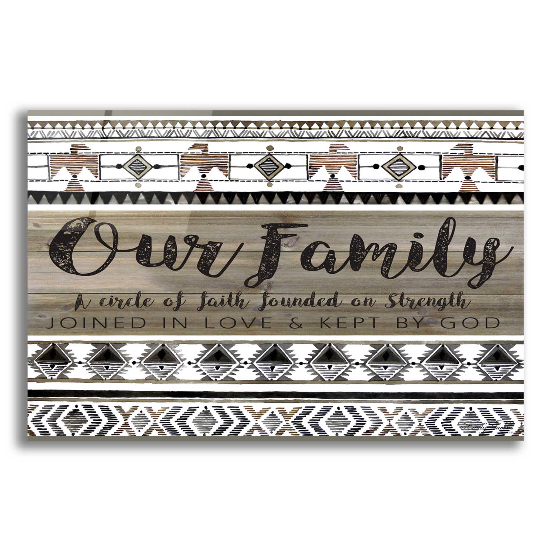 Epic Art 'Our Family' by Cindy Jacobs, Acrylic Glass Wall Art,16x12