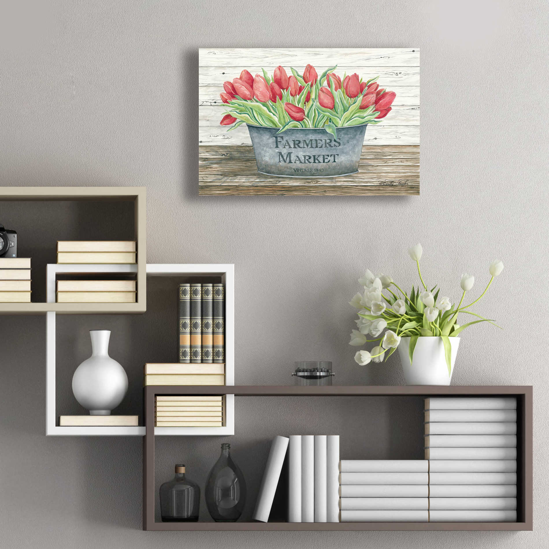 Epic Art 'Farmer's Market Tulips' by Cindy Jacobs, Acrylic Glass Wall Art,24x16