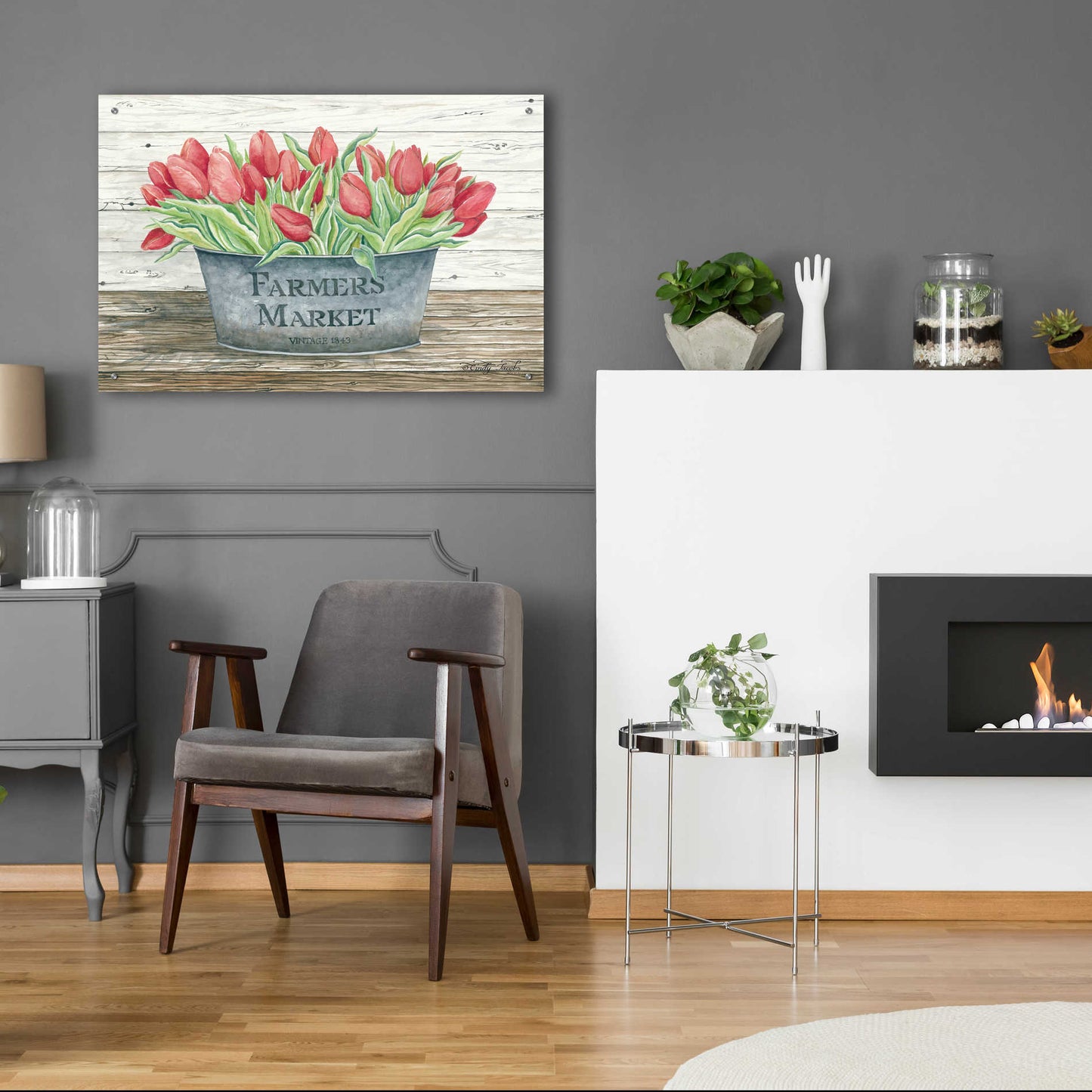 Epic Art 'Farmer's Market Tulips' by Cindy Jacobs, Acrylic Glass Wall Art,36x24