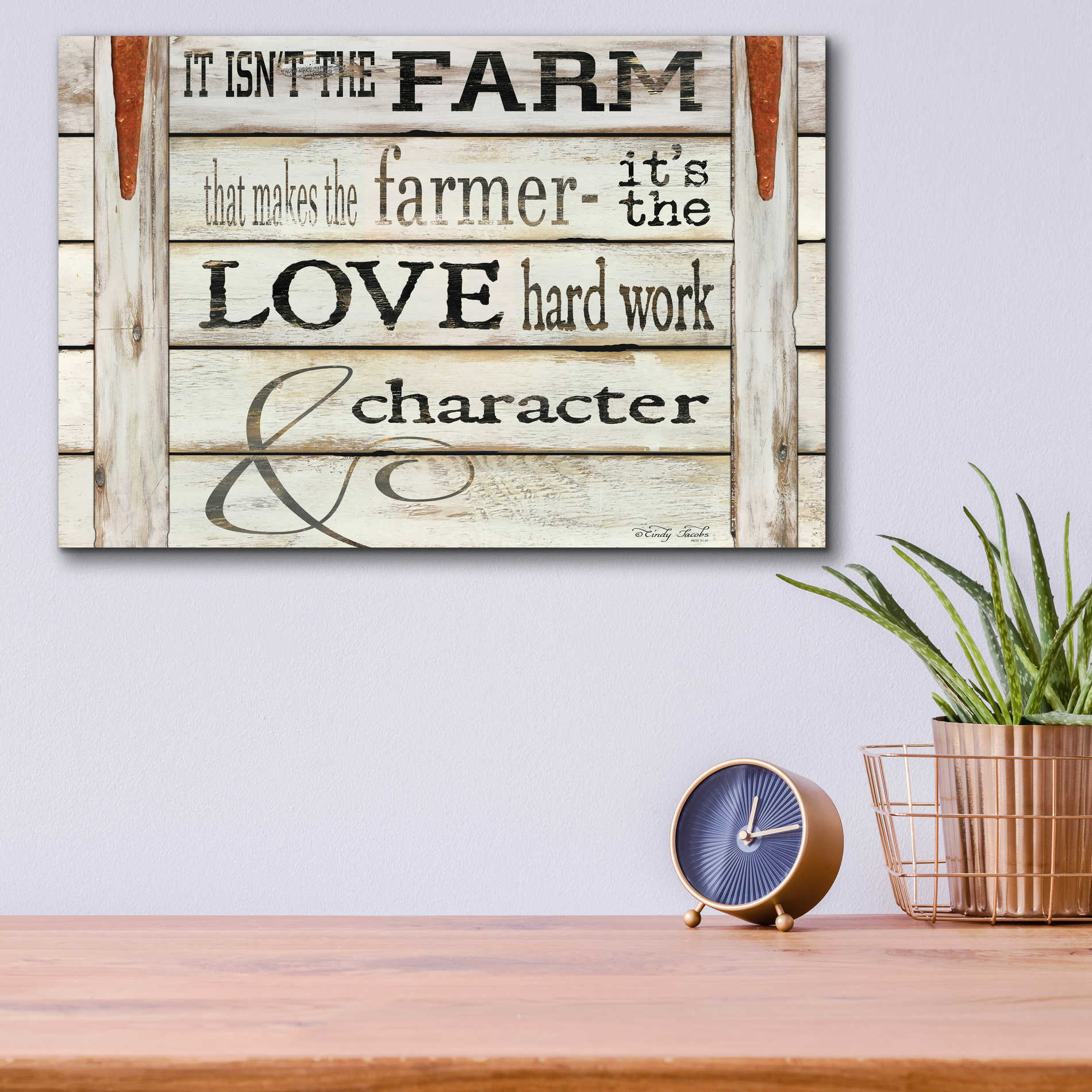 Epic Art 'It Isn't the Farm' by Cindy Jacobs, Acrylic Glass Wall Art,16x12