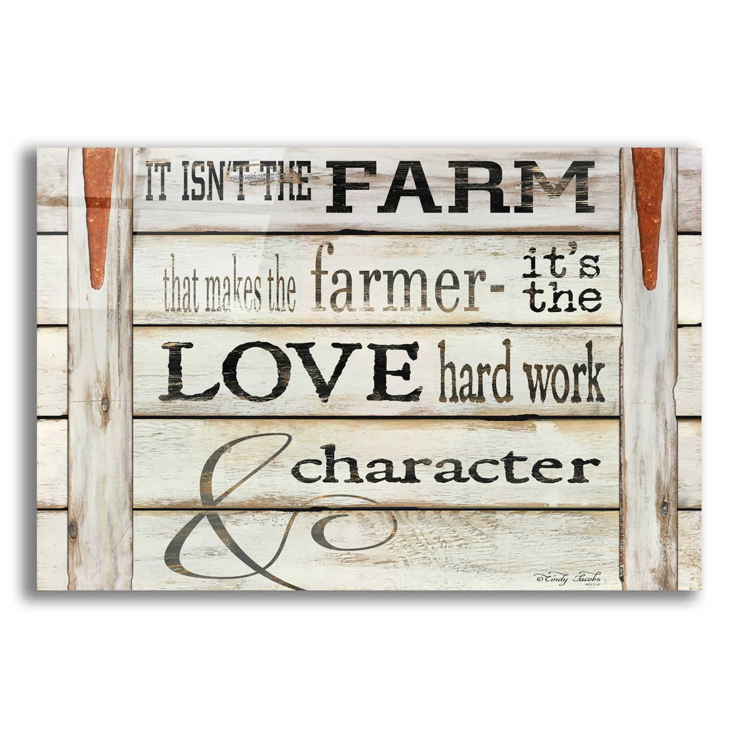 Epic Art 'It Isn't the Farm' by Cindy Jacobs, Acrylic Glass Wall Art,16x12