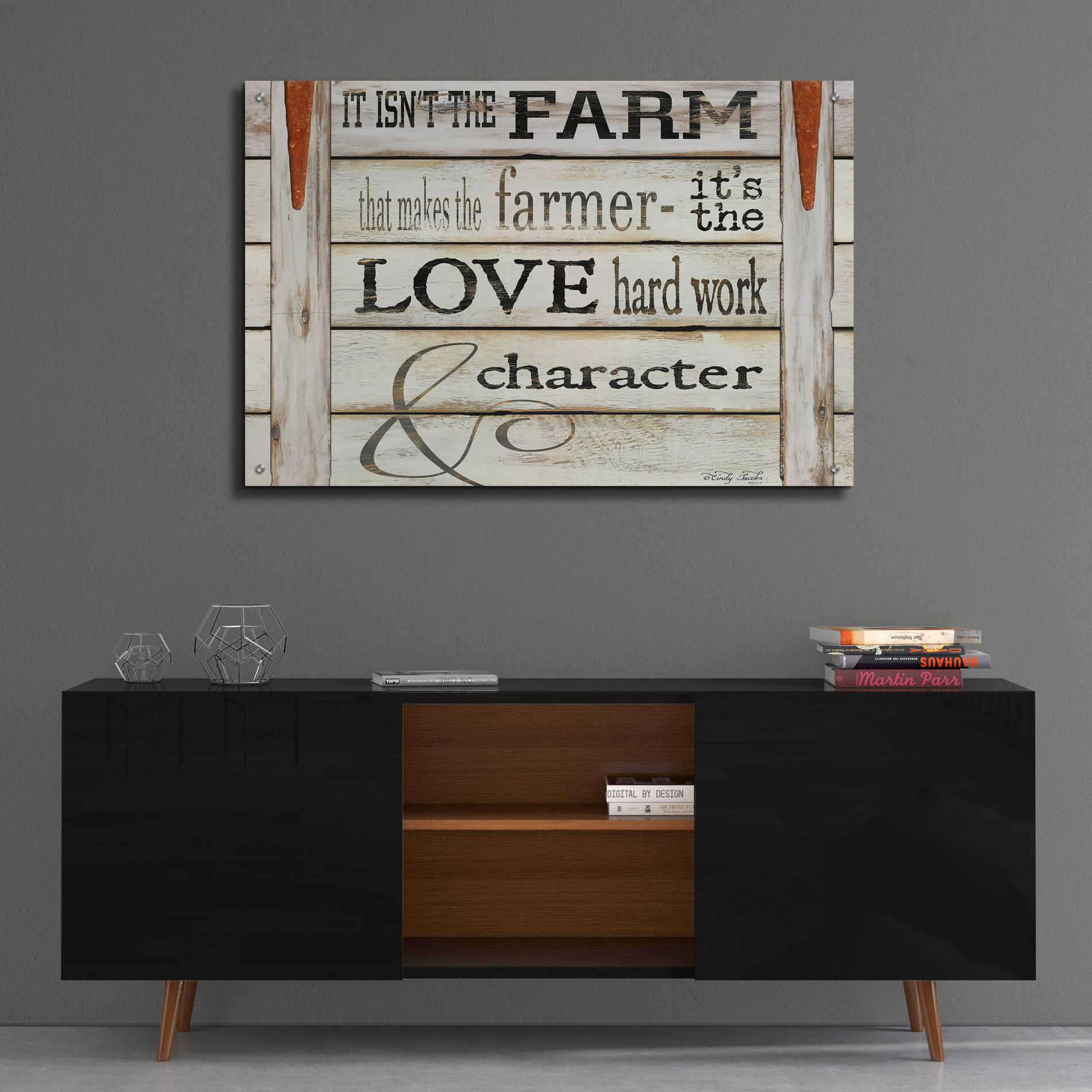 Epic Art 'It Isn't the Farm' by Cindy Jacobs, Acrylic Glass Wall Art,36x24