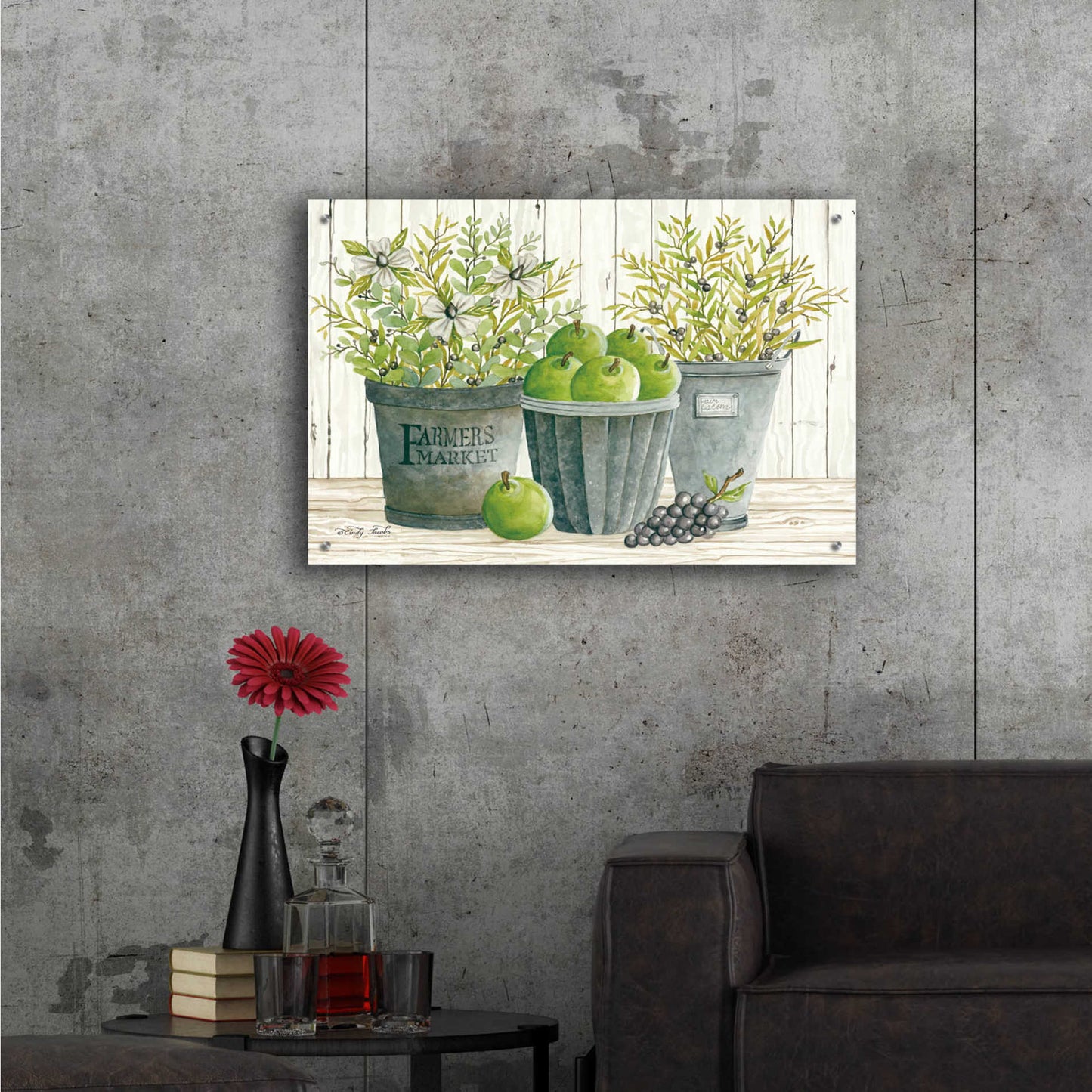 Epic Art 'Eucalyptus Farmer's Market' by Cindy Jacobs, Acrylic Glass Wall Art,36x24