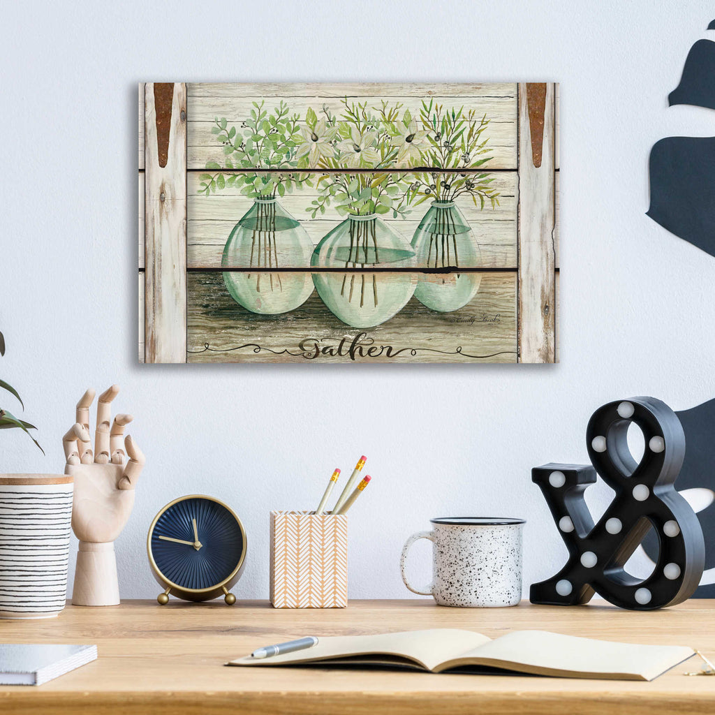 Epic Art 'Eucalyptus - Gather' by Cindy Jacobs, Acrylic Glass Wall Art,16x12
