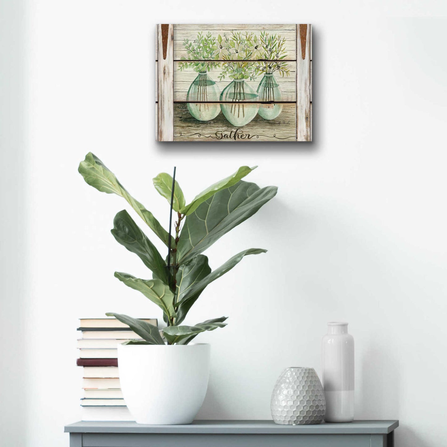 Epic Art 'Eucalyptus - Gather' by Cindy Jacobs, Acrylic Glass Wall Art,16x12