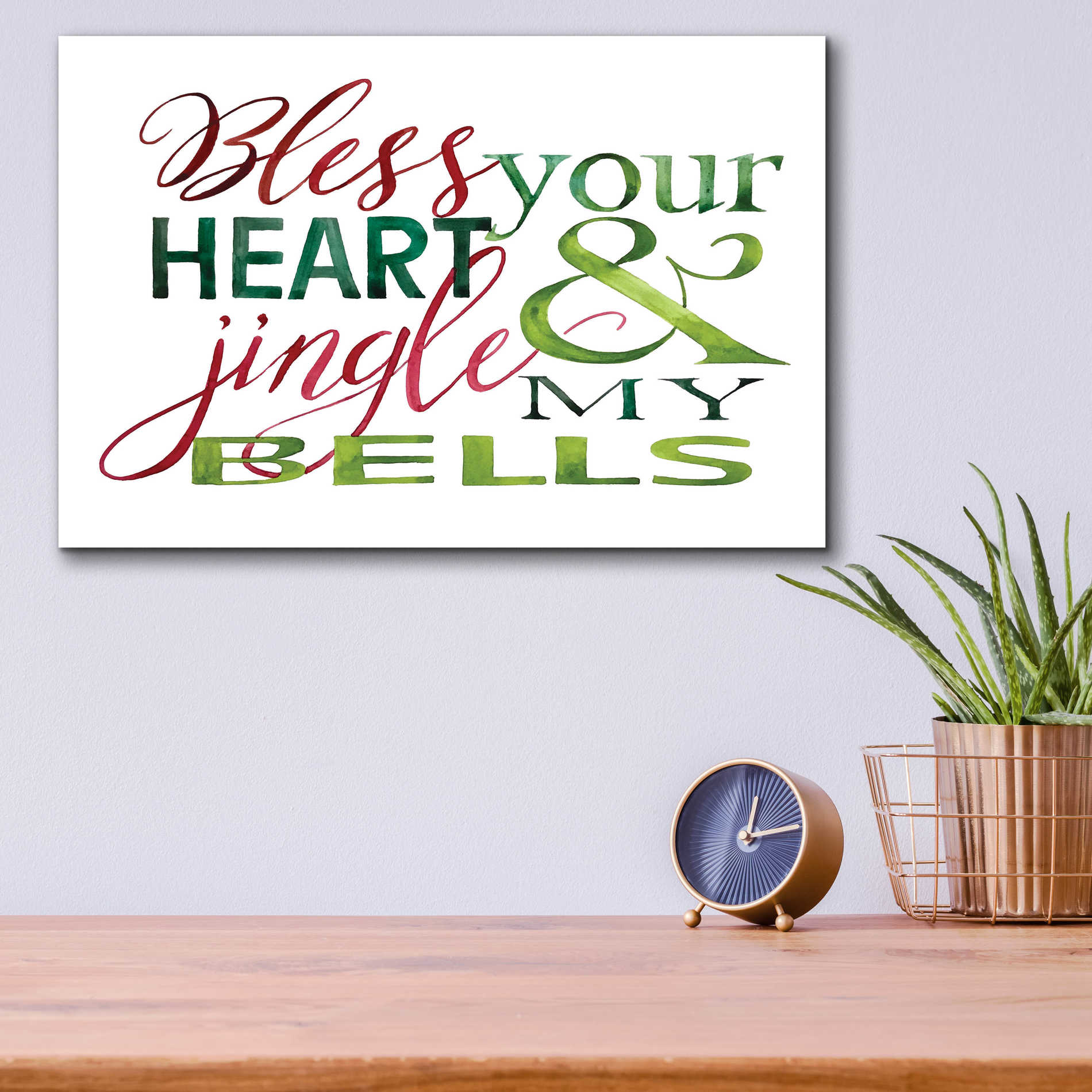 Epic Art 'Jingle My Bells' by Cindy Jacobs, Acrylic Glass Wall Art,16x12