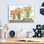 Epic Art 'Trio of Flowers' by Cindy Jacobs, Acrylic Glass Wall Art,16x12
