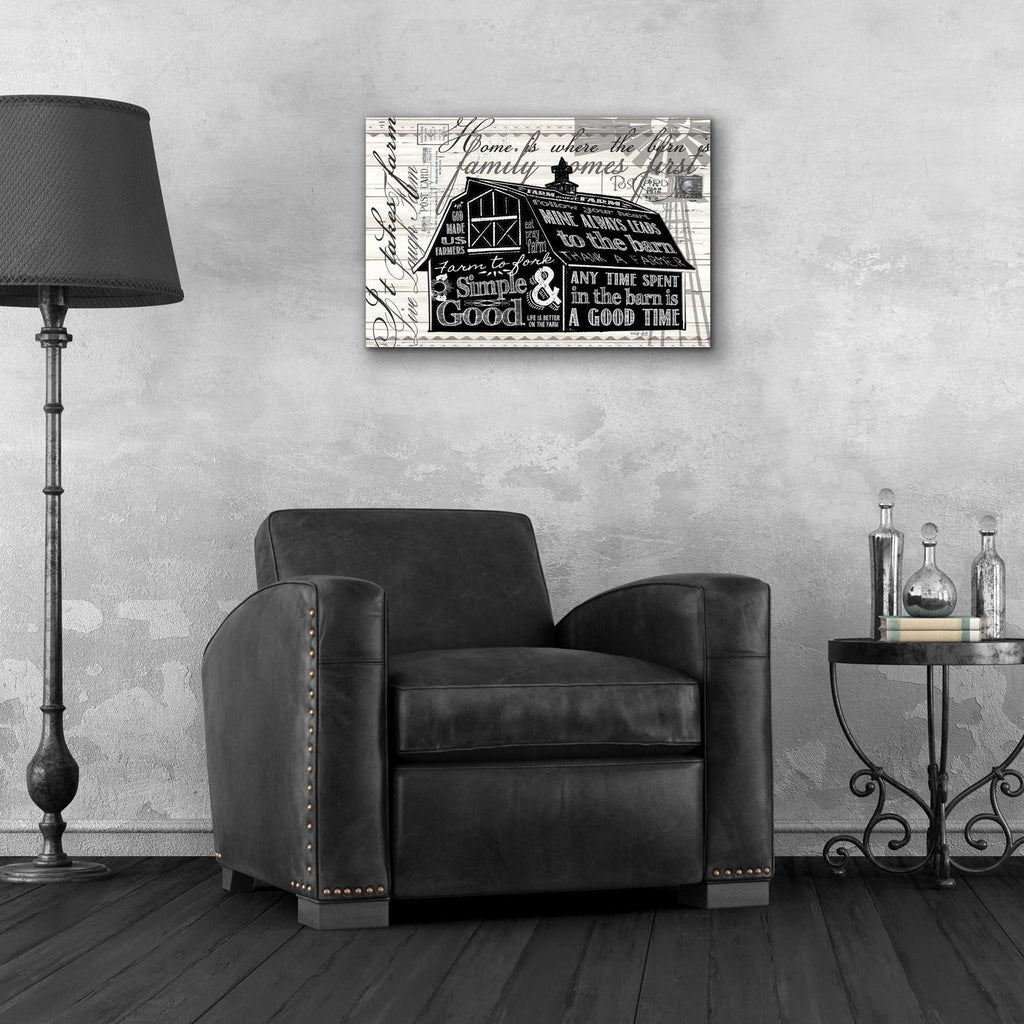 Epic Art 'Simple & Good Barn' by Cindy Jacobs, Acrylic Glass Wall Art,24x16