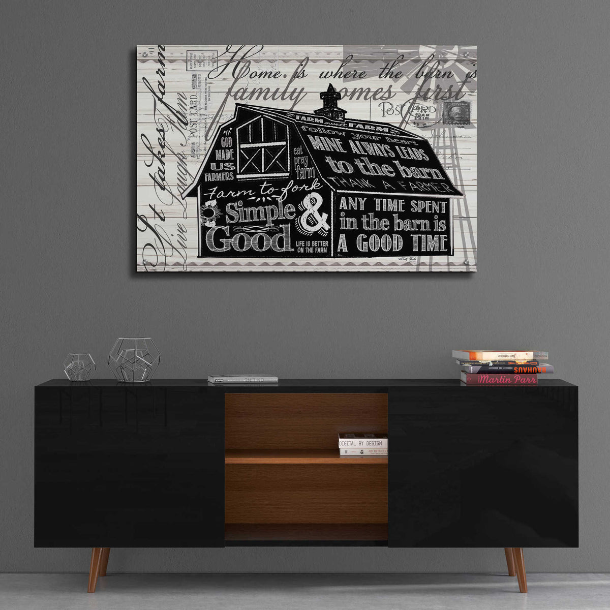 Epic Art 'Simple & Good Barn' by Cindy Jacobs, Acrylic Glass Wall Art,36x24