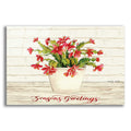 Epic Art 'Christmas Cactus - Season's Greetings' by Cindy Jacobs, Acrylic Glass Wall Art