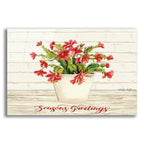 Epic Art 'Christmas Cactus - Season's Greetings' by Cindy Jacobs, Acrylic Glass Wall Art