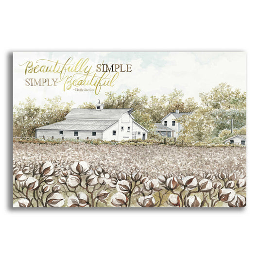 Epic Art 'Beautifully Simple Cotton Farm' by Cindy Jacobs, Acrylic Glass Wall Art