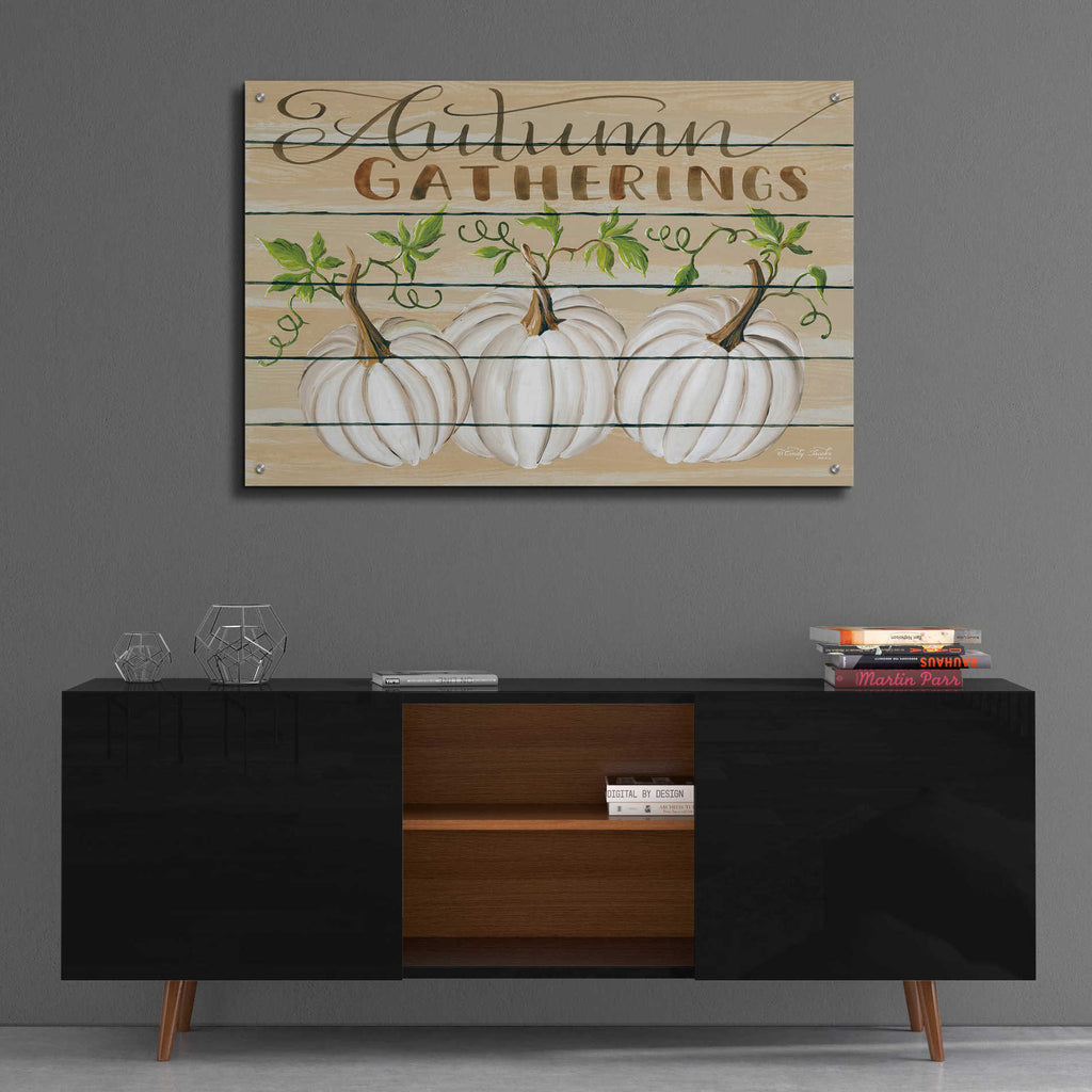 Epic Art 'Autumn Gatherings' by Cindy Jacobs, Acrylic Glass Wall Art,36x24