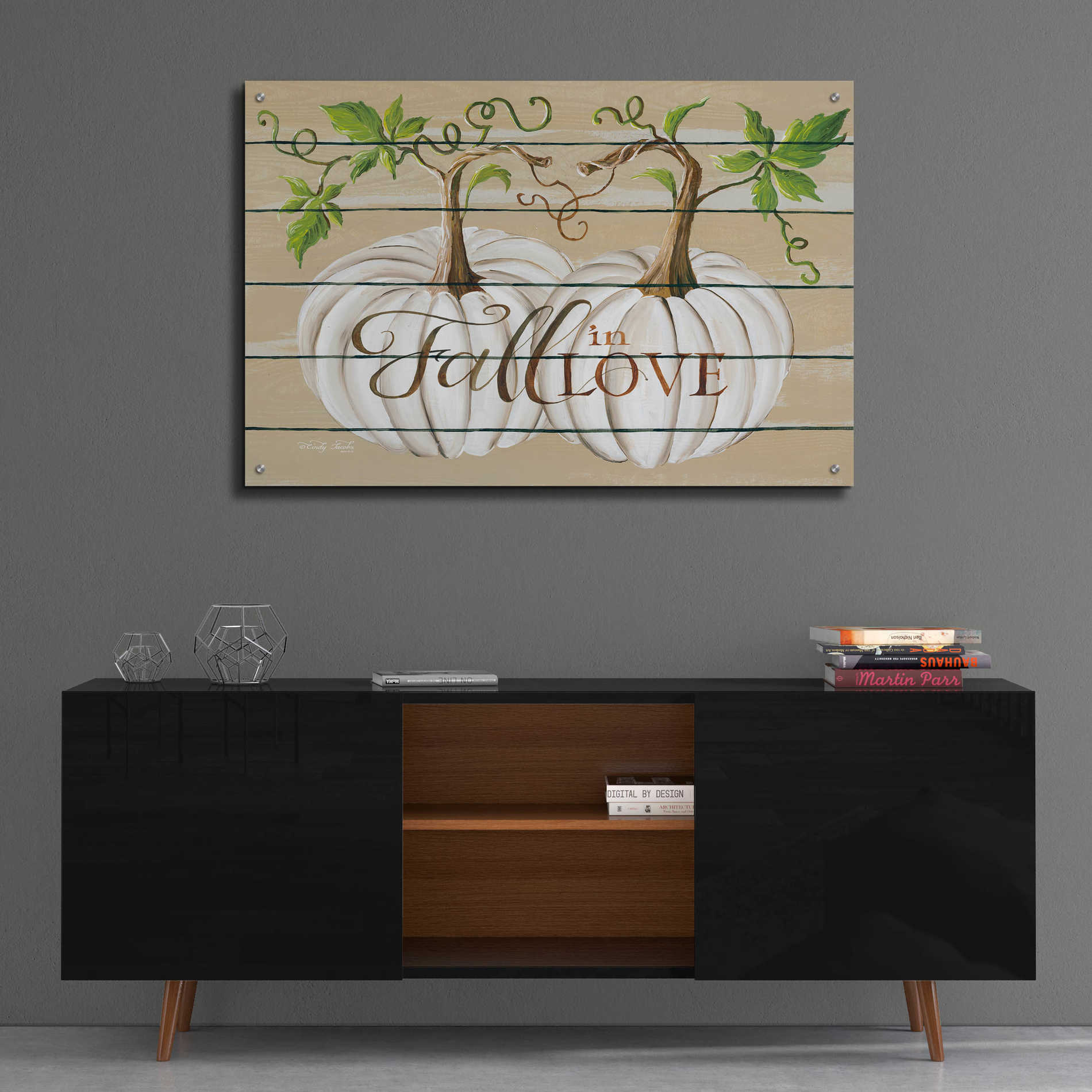 Epic Art 'Fall in Love' by Cindy Jacobs, Acrylic Glass Wall Art,36x24