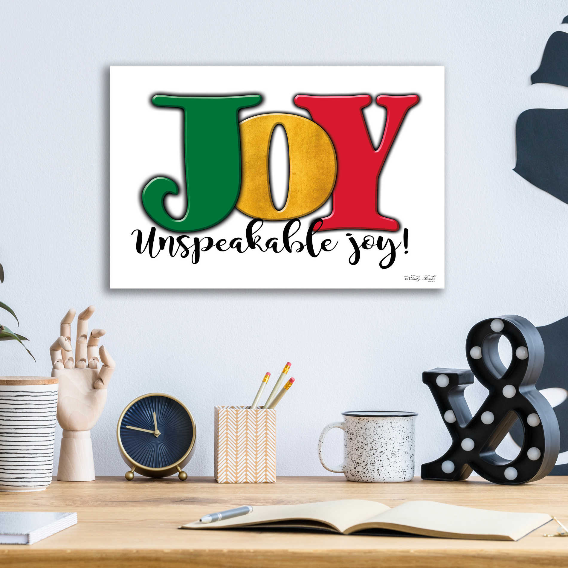 Epic Art 'Joy - Unspeakable Joy!' by Cindy Jacobs, Acrylic Glass Wall Art,16x12