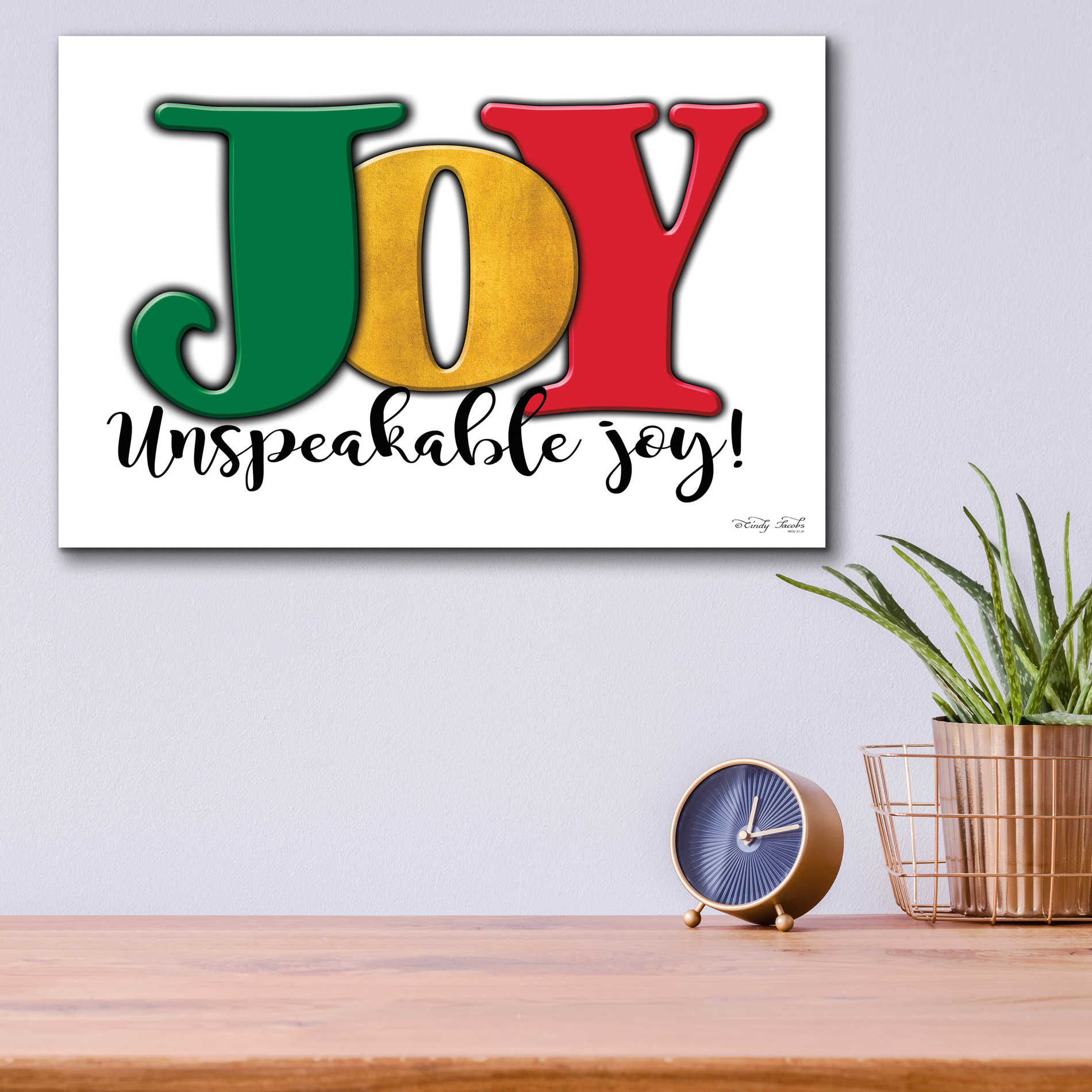 Epic Art 'Joy - Unspeakable Joy!' by Cindy Jacobs, Acrylic Glass Wall Art,16x12