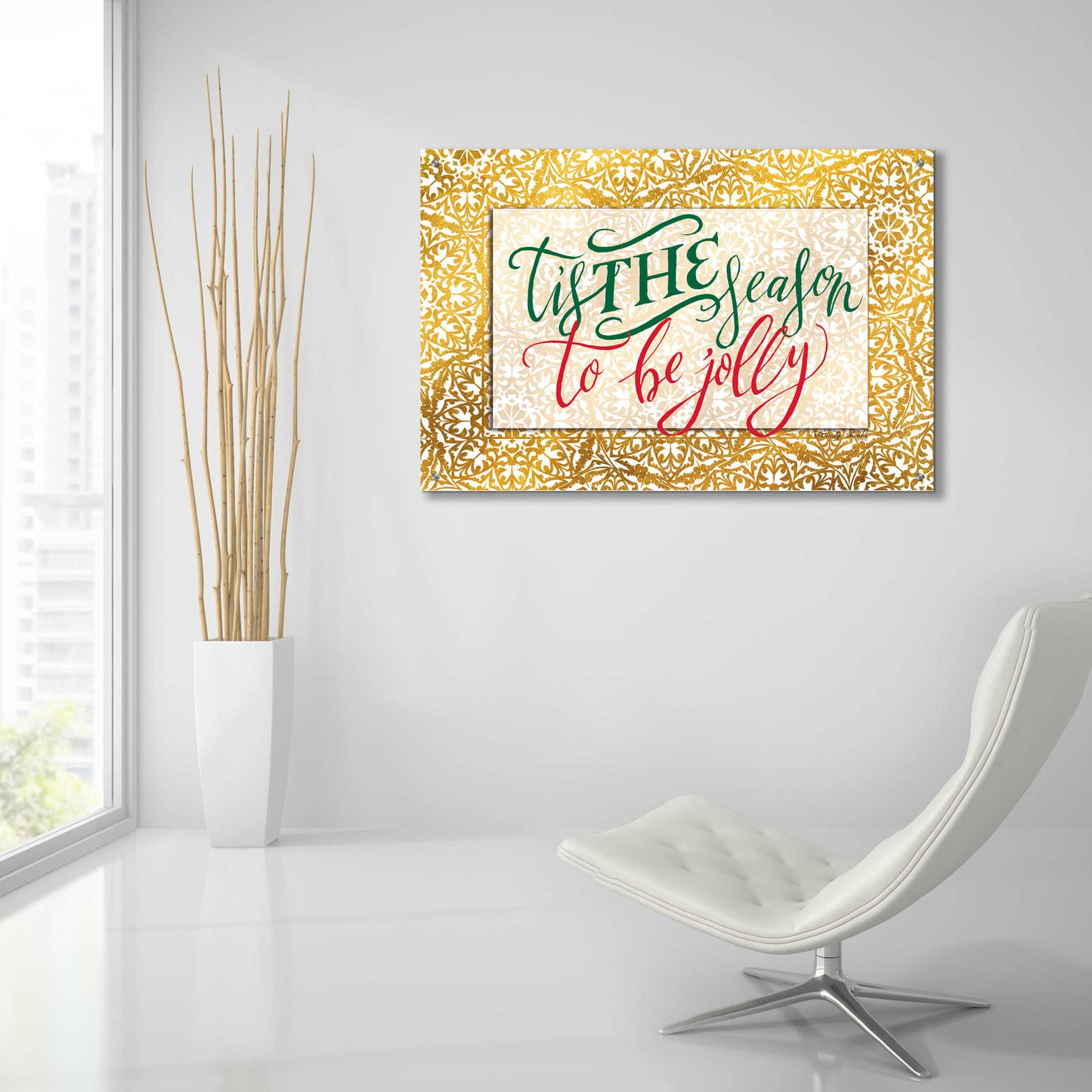 Epic Art 'Tis the Season' by Cindy Jacobs, Acrylic Glass Wall Art,36x24