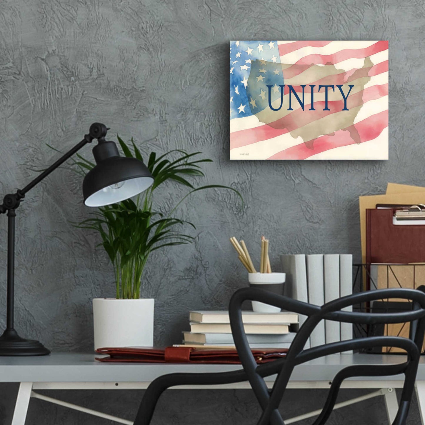 Epic Art 'USA Unity' by Cindy Jacobs, Acrylic Glass Wall Art,16x12