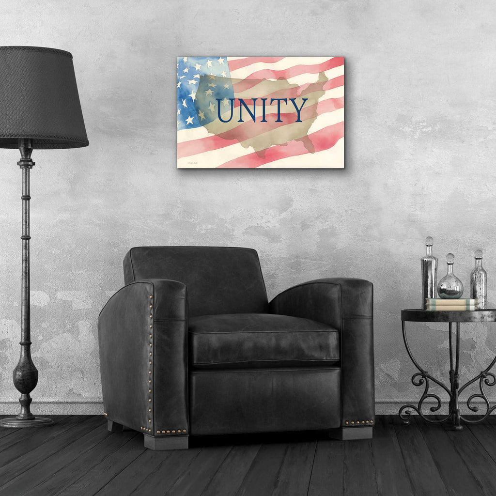 Epic Art 'USA Unity' by Cindy Jacobs, Acrylic Glass Wall Art,24x16