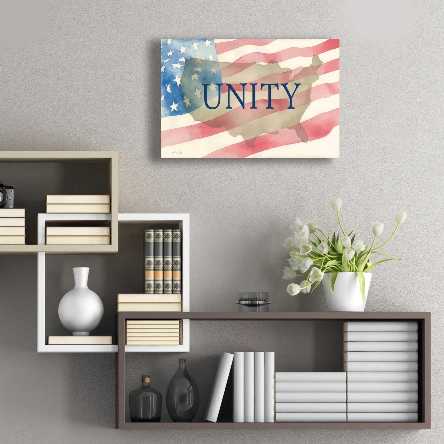 Epic Art 'USA Unity' by Cindy Jacobs, Acrylic Glass Wall Art,24x16