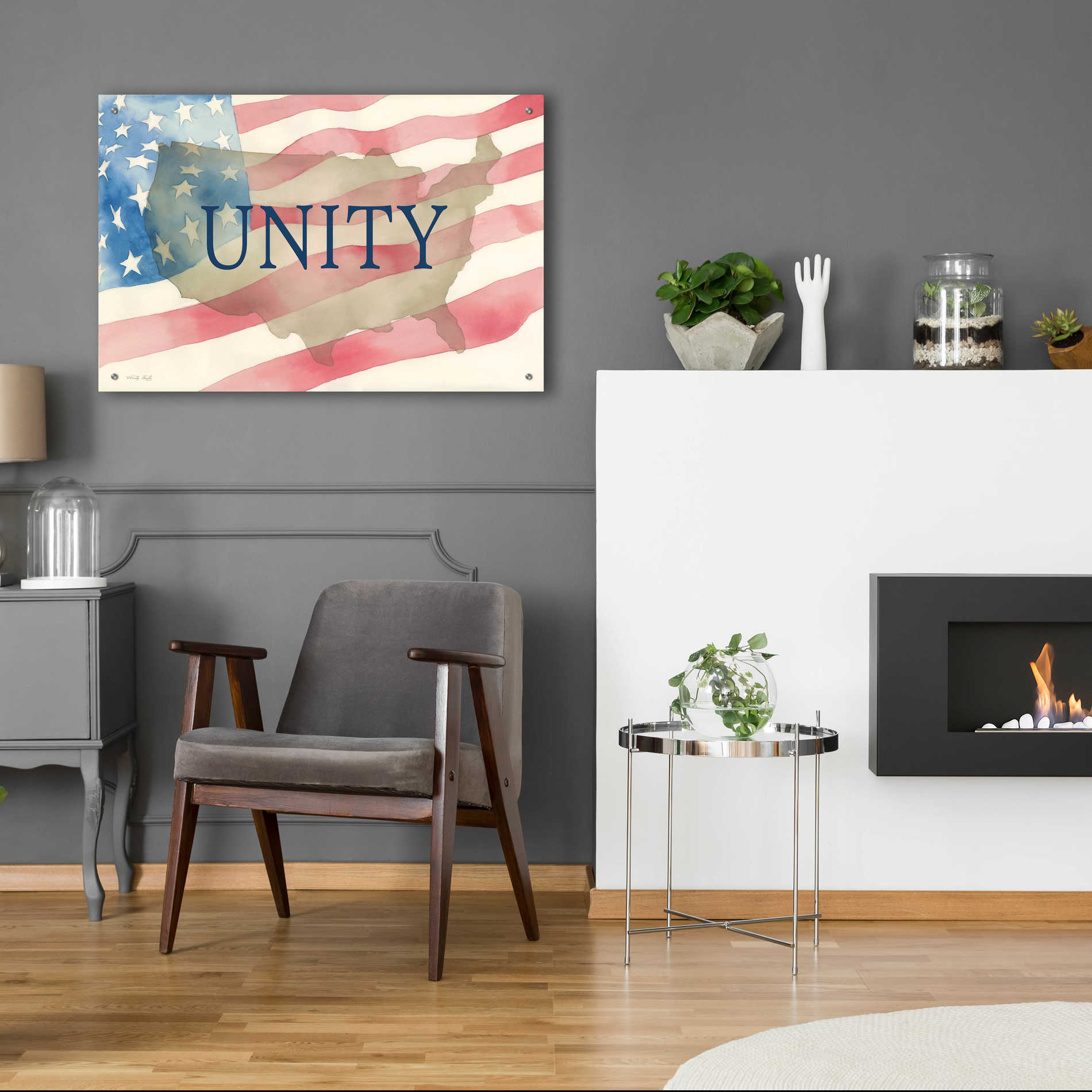 Epic Art 'USA Unity' by Cindy Jacobs, Acrylic Glass Wall Art,36x24