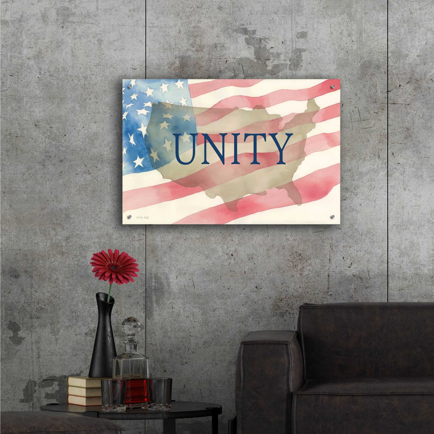 Epic Art 'USA Unity' by Cindy Jacobs, Acrylic Glass Wall Art,36x24