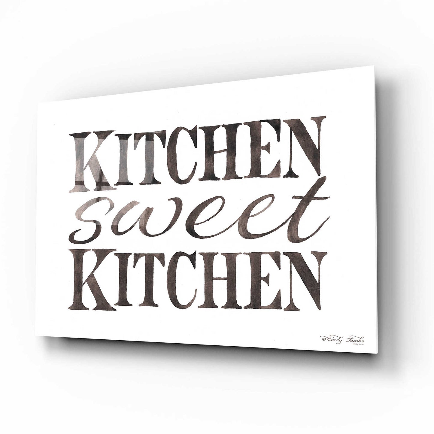 Epic Art 'Kitchen Sweet Kitchen' by Cindy Jacobs, Acrylic Glass Wall Art,16x12