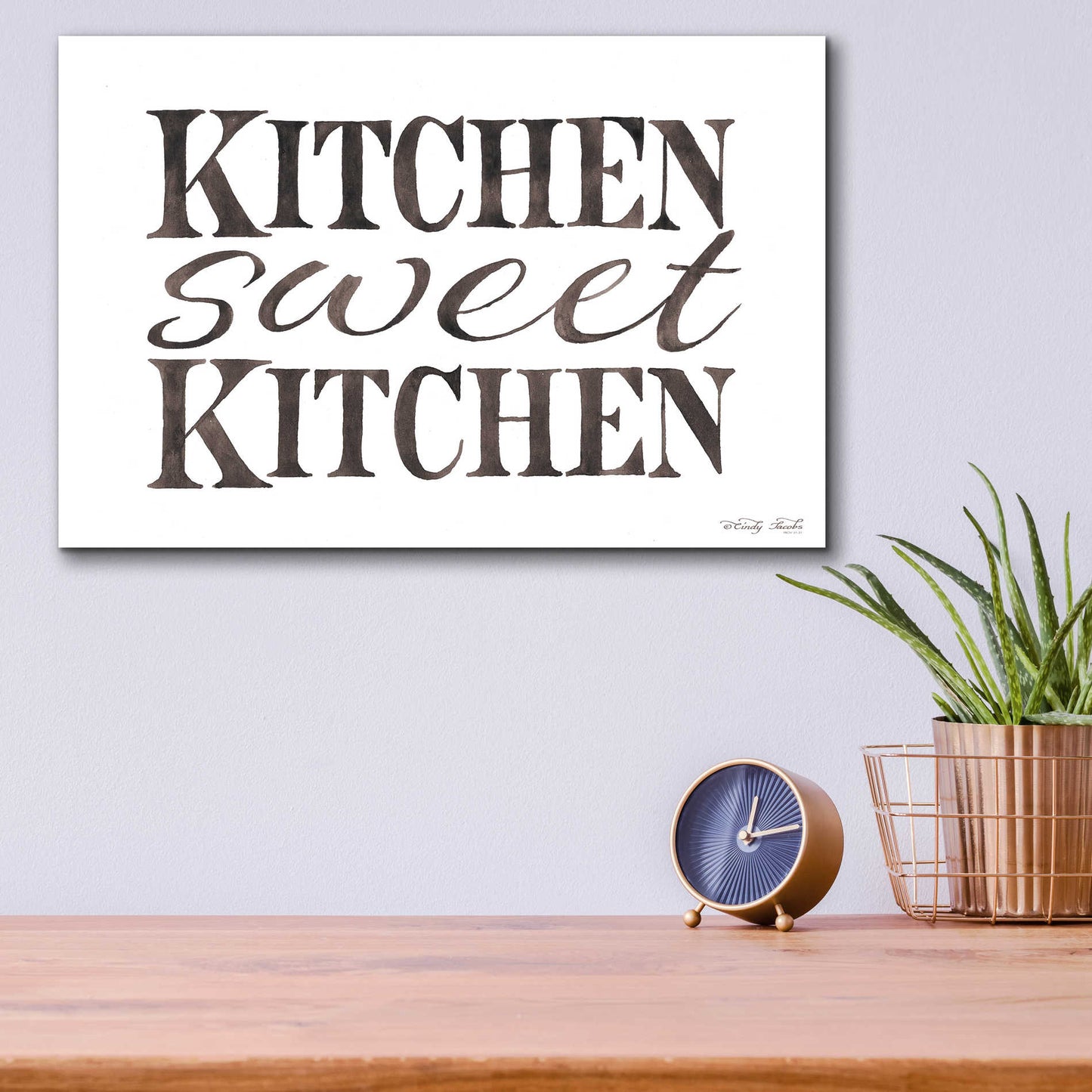 Epic Art 'Kitchen Sweet Kitchen' by Cindy Jacobs, Acrylic Glass Wall Art,16x12