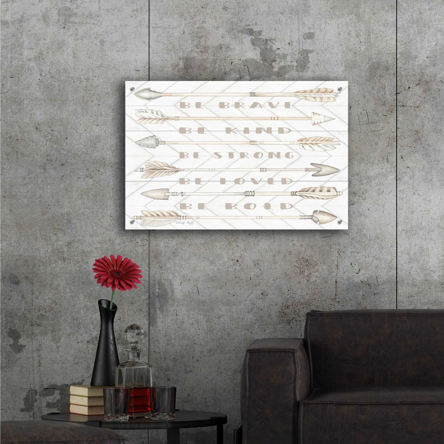 Epic Art 'Arrow Sentiments' by Cindy Jacobs, Acrylic Glass Wall Art,36x24