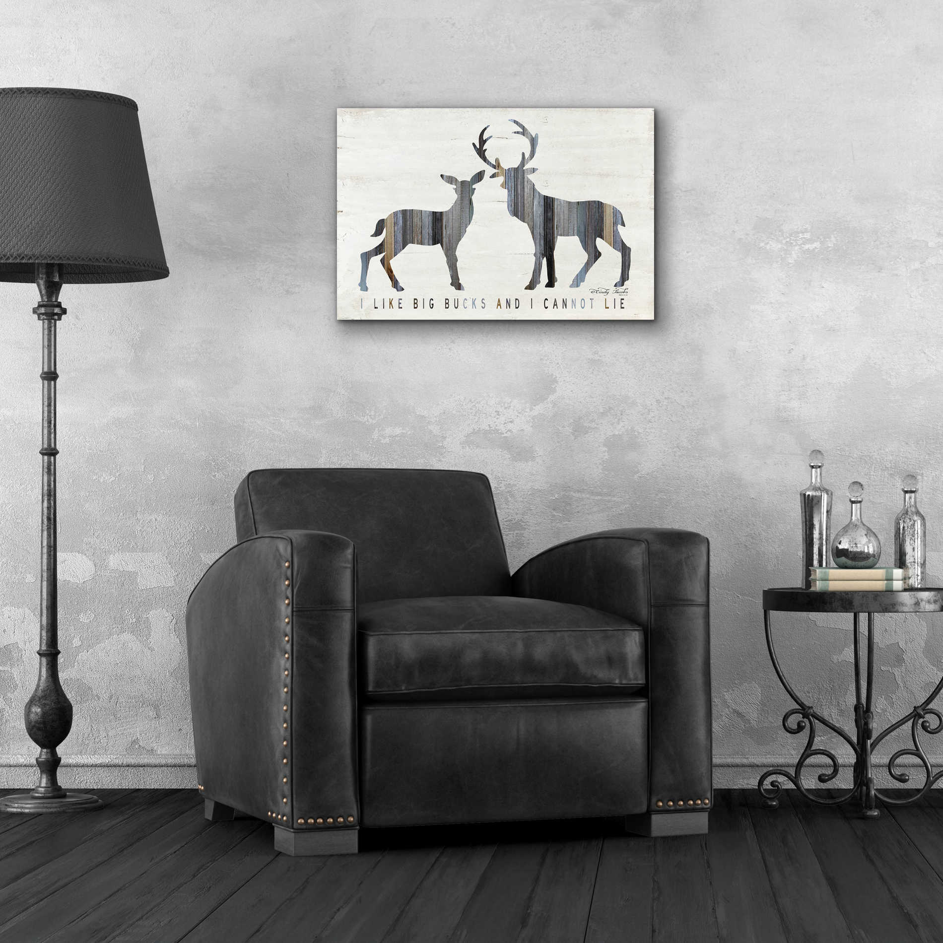 Epic Art 'I Like Big Bucks' by Cindy Jacobs, Acrylic Glass Wall Art,24x16