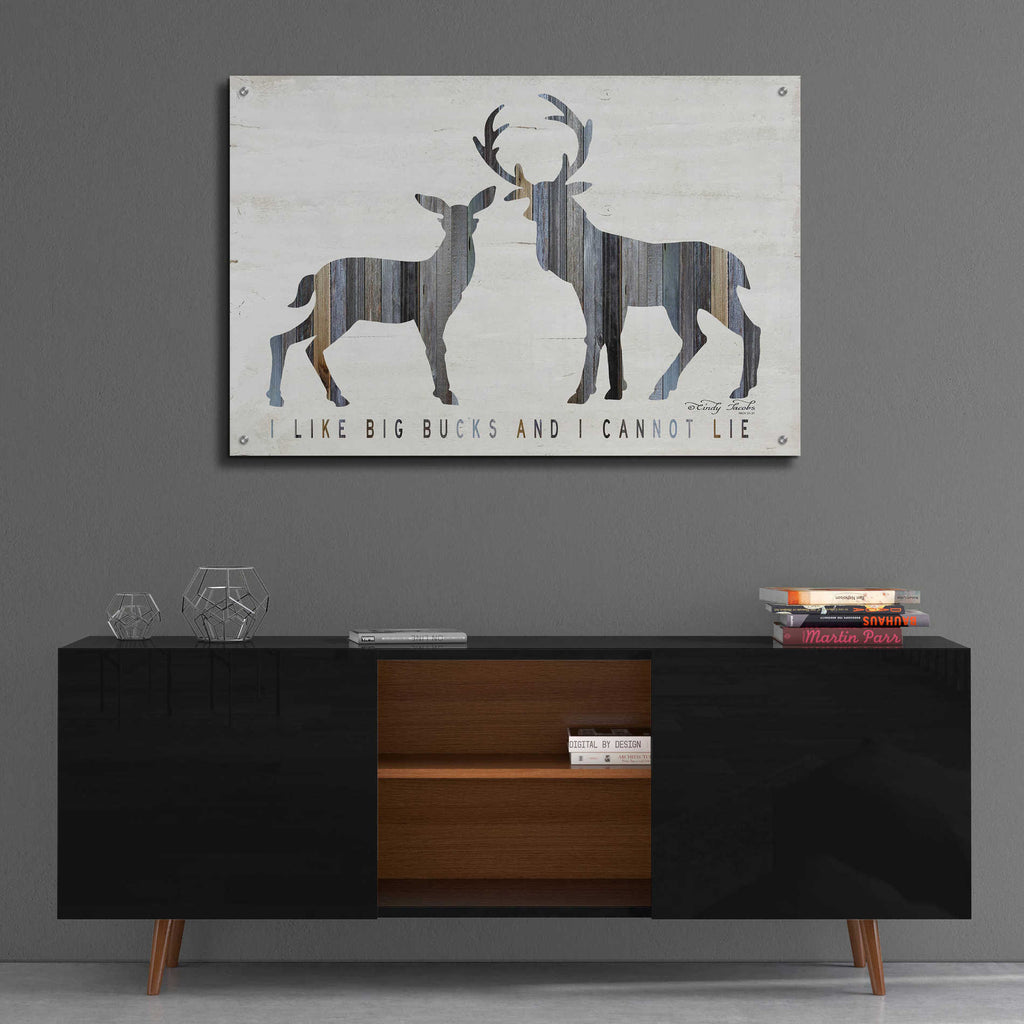Epic Art 'I Like Big Bucks' by Cindy Jacobs, Acrylic Glass Wall Art,36x24